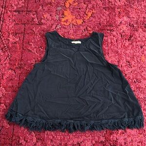 Unpublished • navy blue fringe tank top